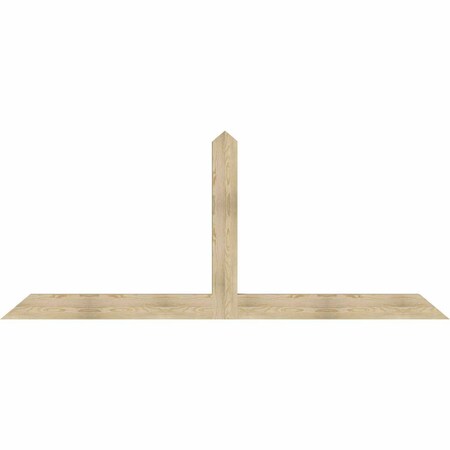 Ekena Millwork Portland Rough Sawn Timber Gable Bracket, Douglas Fir, 108"W x 45"H x 4"D x 6"F, 10/12 Pitch GBW108X45X0406POR00RDF